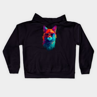 Fox in sunglasses Kids Hoodie